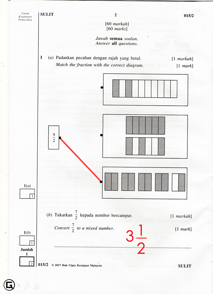 Soalan Upsr Matematik 2019 Susah - Terengganu s