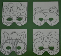 Jungle Animal Face Masks, Animal Mask, Jungle Mask, Mask, Mudpuppy, Party Activity, Party&Co, Party Theme 