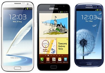 Galaxy note 2 vs galaxy s3 - note 1