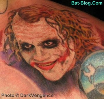  went & got himself another Batman Tattoo! But this one is of The Joker 