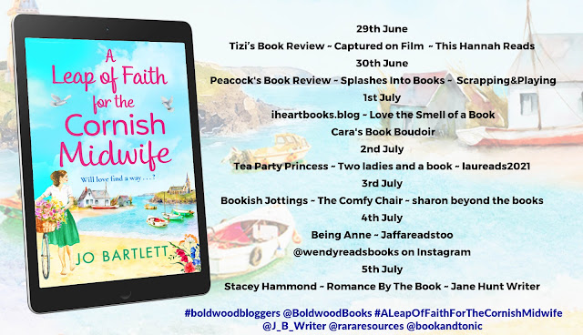 A Leap of Faith For The Cornish Midwife by Jo Bartlett full blog tour banner