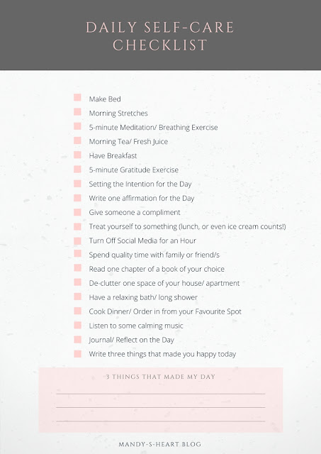 Daily Self-Care Checklist
