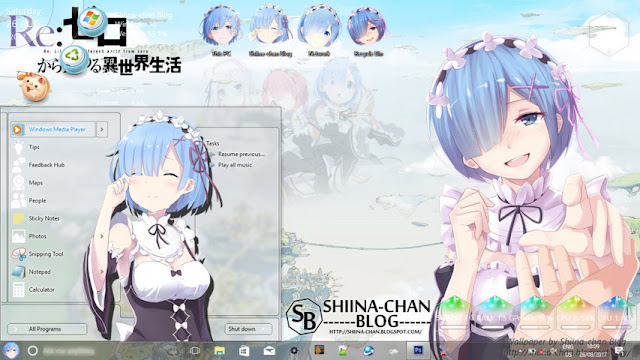 Windows 10 Ver. 1703 Theme REM - Re:Zero by Enji Riz