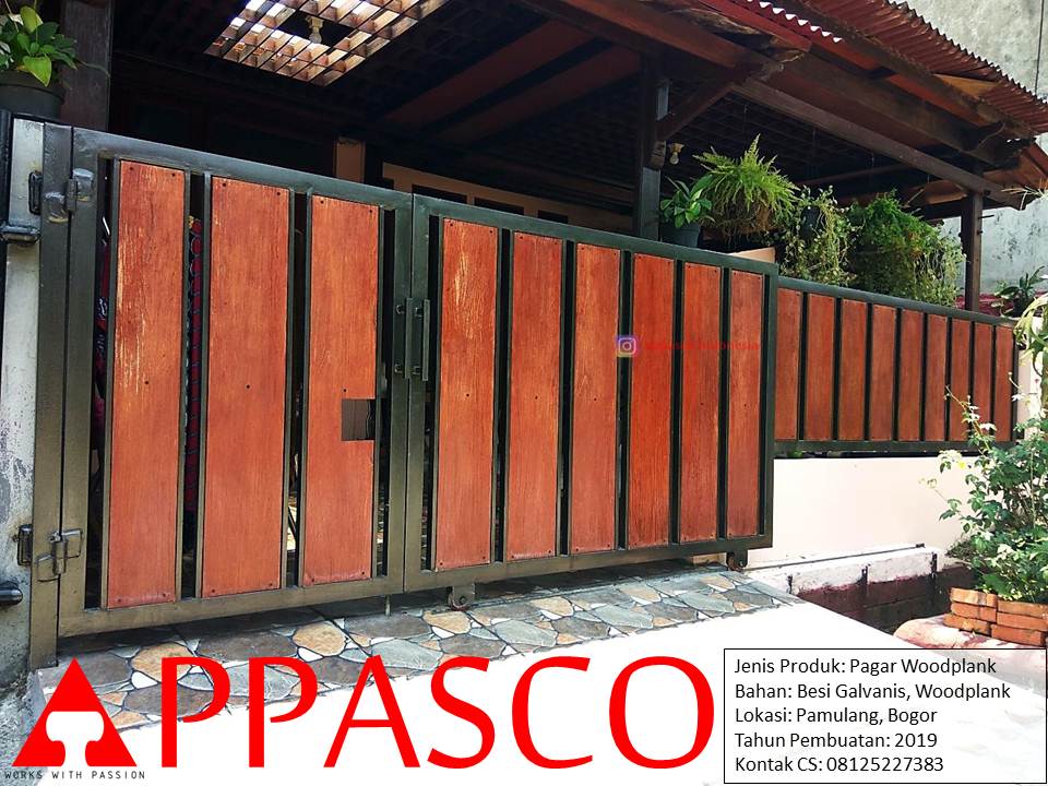  Pagar  Minimalis  Galvanis Woodplank  di Pamulang Jual 