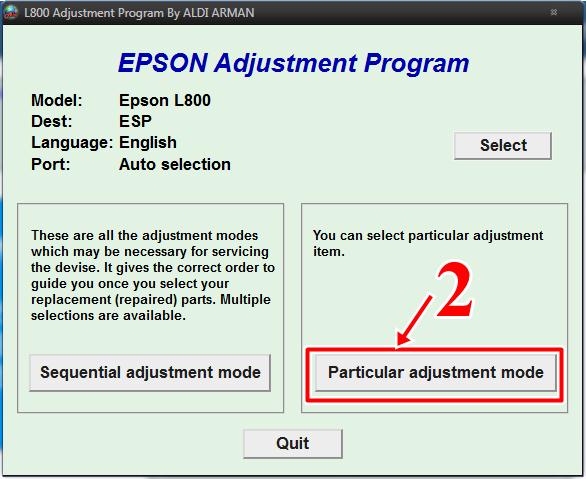 Cara dan Download Resetter Epson L800