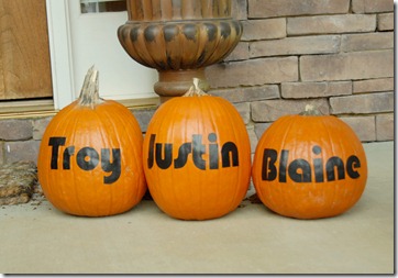 boys pumpkins