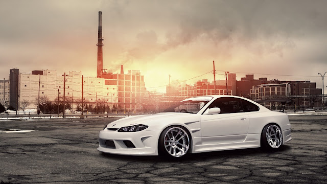 Nissan Silvia S15 White Car HD Wallpaper