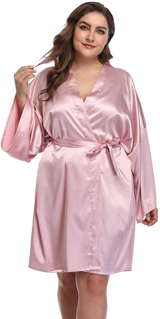 Good Quality Plus Size Satin Robes For Women
