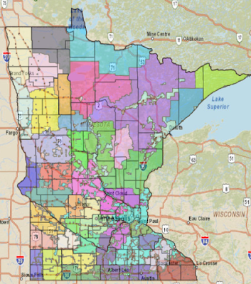 Minnesota's electric utility service areas