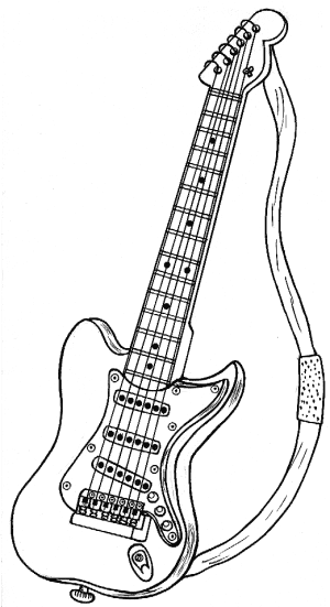 Download Guitars Coloring Pages Ideas | Kids Coloring Pages