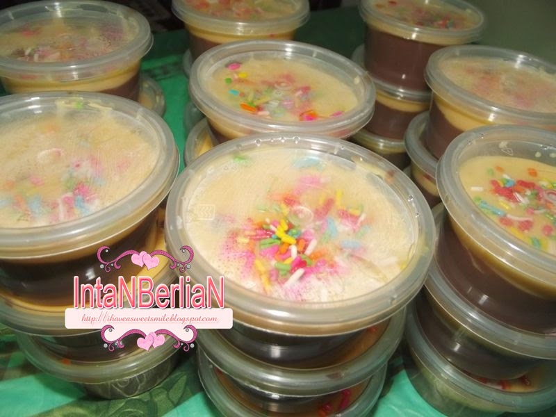 Puding Coklat Sos Kastard yang super duper sedap!!