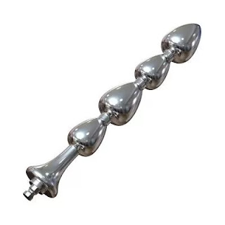 Hismith 8.4" Metal Anal Plug With Continuous Beads And Tapered Head, Smooth Aluminium Anal Wand With KlicLok