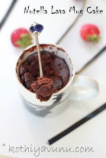 Chocolate lava mug cake