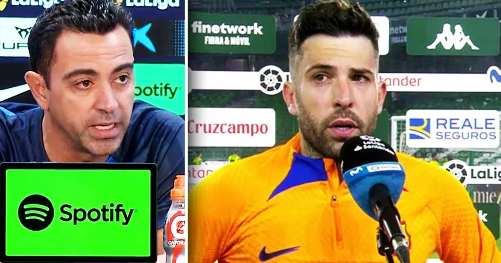 Xavi reacts to Alba's honest statement on his failed Inter Milan move