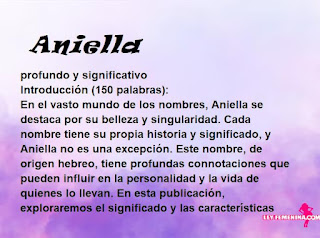 significado del nombre Aniella