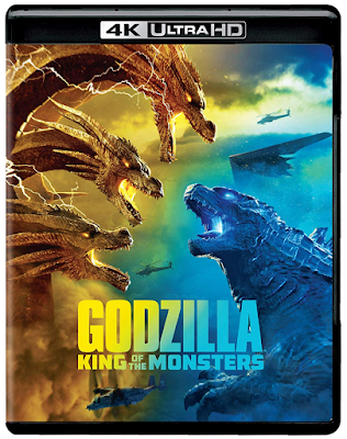 Cover art for 4K Ultra HD Blu-ray release of Godzilla: King of the Monsters (2019)!