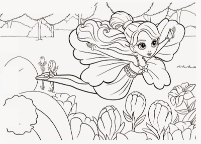 Barbie Polegarzinha fairytopia para Colorir Pintar