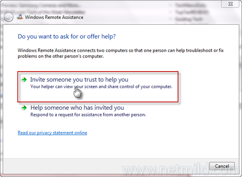 Assistance Cara Menggunakan Windows 7 Remote Assistance