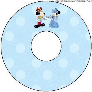 Mickey and Minnie King and Queen, Free Printable CD Labels.