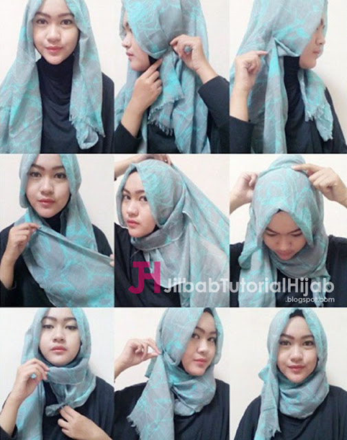 tutorial style hijab pashmina untuk pergi ke kampus terbaru