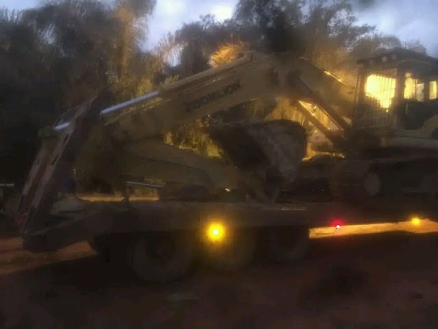 Police have retrieved one of the excavators that was reported missing from Ellembelle