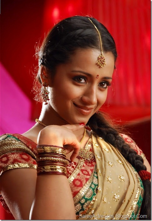 Trisha Krishnan Hot Saree 1