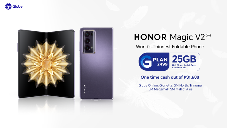 HONOR Magic V2 is now available via Globe Plan 2499!