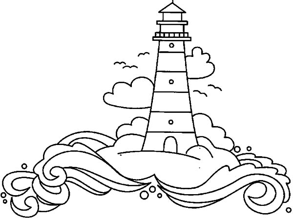 Lighthouse In The Land Of Dreams Coloring Pages - Download & Print Online Coloring Pages For Free