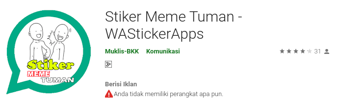 Download Aplikasi  Tuman dan Buat Stiker  Meme  Lucu di 