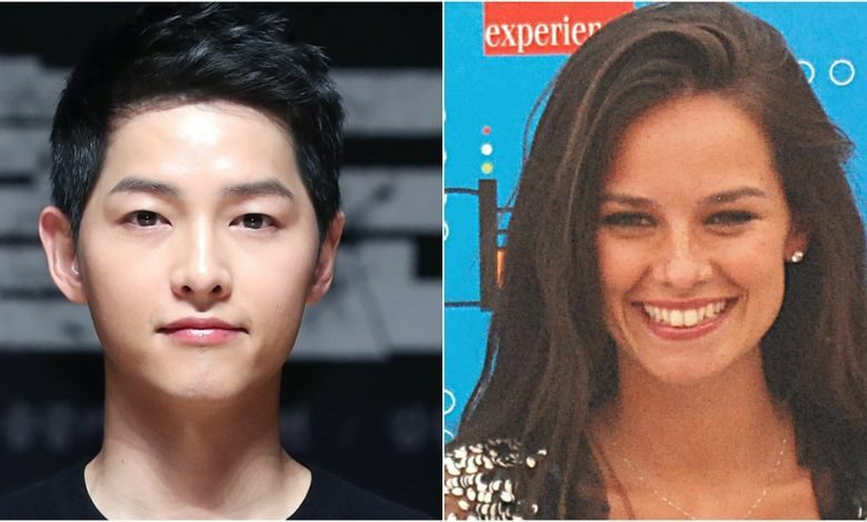 Song Joong Ki y Katy Louise Saunders felices juntos