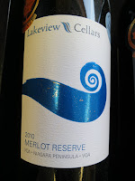 Lakeview Cellars Merlot Reserve 2010 - VQA Niagara Peninsula, Ontario, Canada (88 pts)