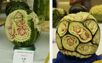 Watermelon carving art - seen at unik4u.blogspot.com