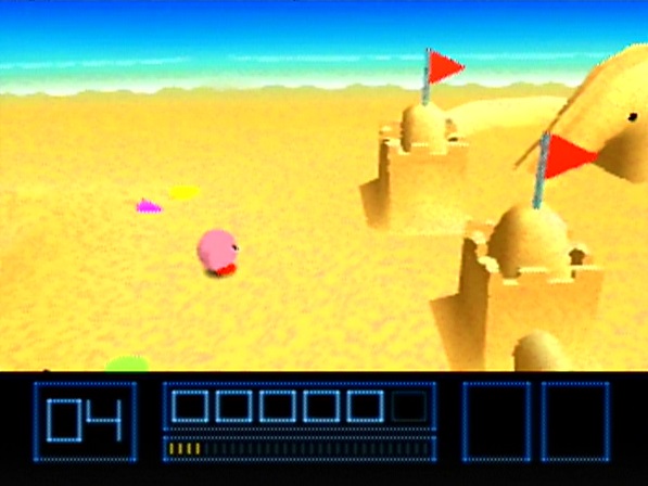 Kirby 64: The Crystal Shards Beach Level Sandcastles sandcastles Sandcastles