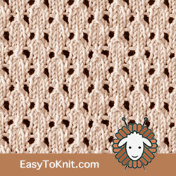 Eyelet Lace 58: Rice | Easy to knit #knittingstitches #knittingpattern
