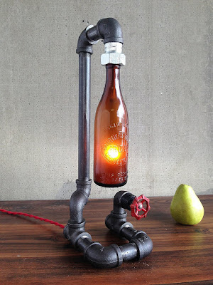 Antique Vintage Beer Bottle Lamp