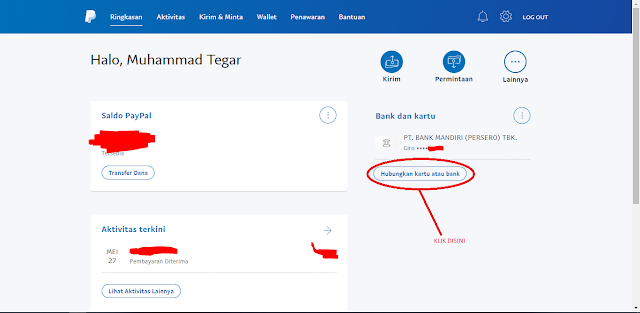 Hubungkan Kartu Ke Paypal