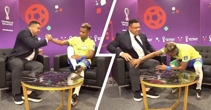 Video: Rodrygo meets Ronaldo after Switzerland win, shows one gesture that makes Brazil legend laugh