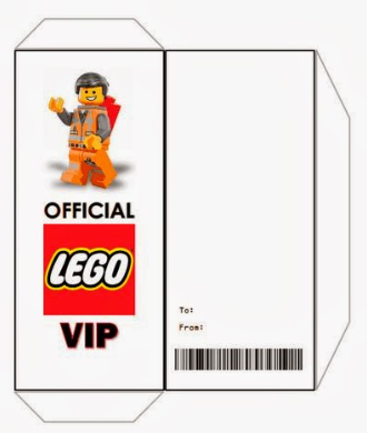 template LEGO movie party envelope emmet