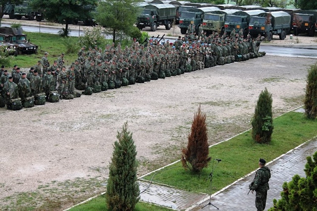 Massive training of Albanian infantry equipped with new armored vehicles