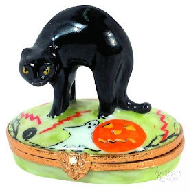 black cat trinket box
