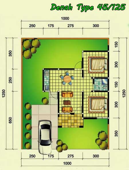 Karya Denah  Rumah  Minimalis Type 45 Yang  Ideal  dan Nyaman