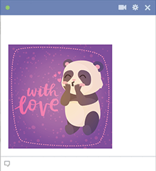 With Love Panda Sticker