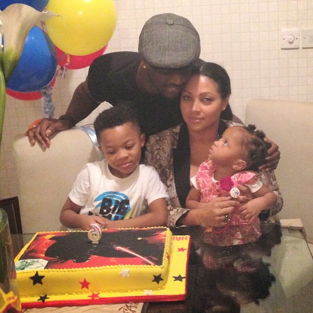 Pround father Peter Okoye and wife Lola celebrates 6th birthday of Son,Cameron.