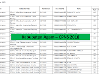 Daftar Peserta Yang Dinyatakan Lolos Untuk Mengikuti Tahap Seleksi Kompetensi Bidang (SKB) - Kabupaten Agam