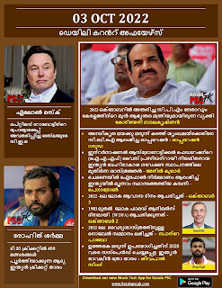 Daily Malayalam Current Affairs 03 Oct 2022