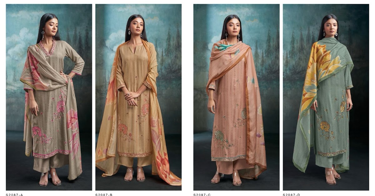 A-Line Unstitched Ganga Latest silk Designer Suits, Dry clean at Rs 1549 in  New Delhi