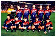 CLUB ATLÉTICO DE MADRID - Madrid, España - Temporada 1995-96 - Molina, Vizcaíno, Caminero, Kiko, Geli y Penev; Pirri, Santi, Pantic, Solozábal y Toni - REAL SPORTING DE GIJÓN 1 (Lediakhov), ATLÉTICO DE MADRID 2 (Pantic y Caminero) - 02/02/1996 - Liga de 1ª División, jornada 25 - Gijón (Asturias), estadio El Molinón