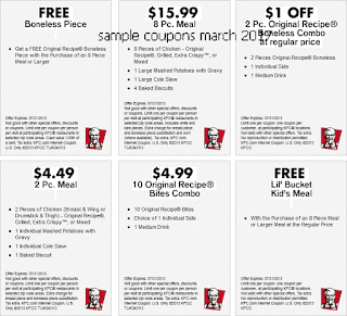 Kfc coupons march