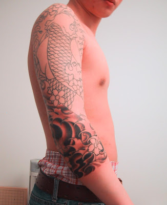 japanese sleeve tattoo. hot full japanese sleeve