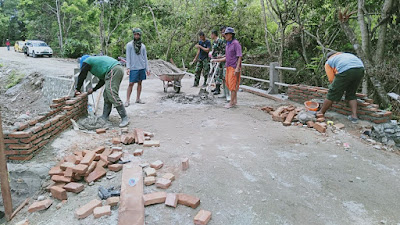 Satgas TMMD Sidrap Selesaikan Pengerjaan Lintasan Penyembrangan Desa Mattirotasi